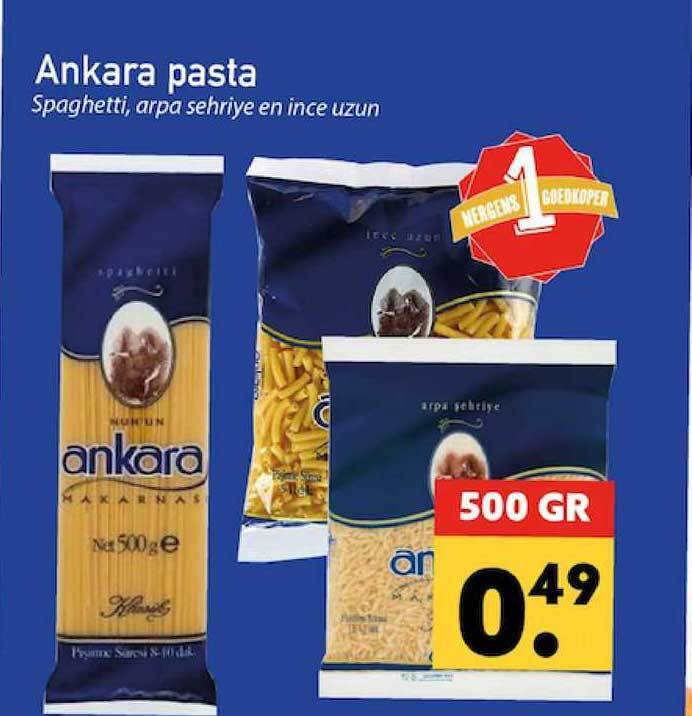 Ankara Pasta 500gr aanbieding bij Tanger Markt