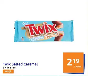 Action Twix Salted Caramel 6x46 gram aanbieding