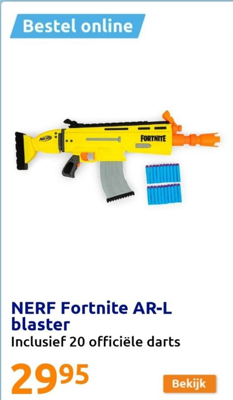Nerf Fortnite ARL blaster aanbieding bij Action