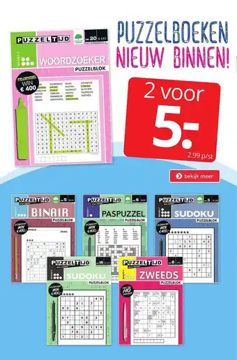 Boekenvoordeel Puzzelboeken aanbieding