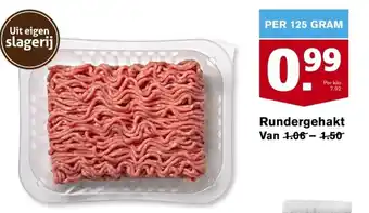 Hoogvliet Rundergehakt 125g aanbieding