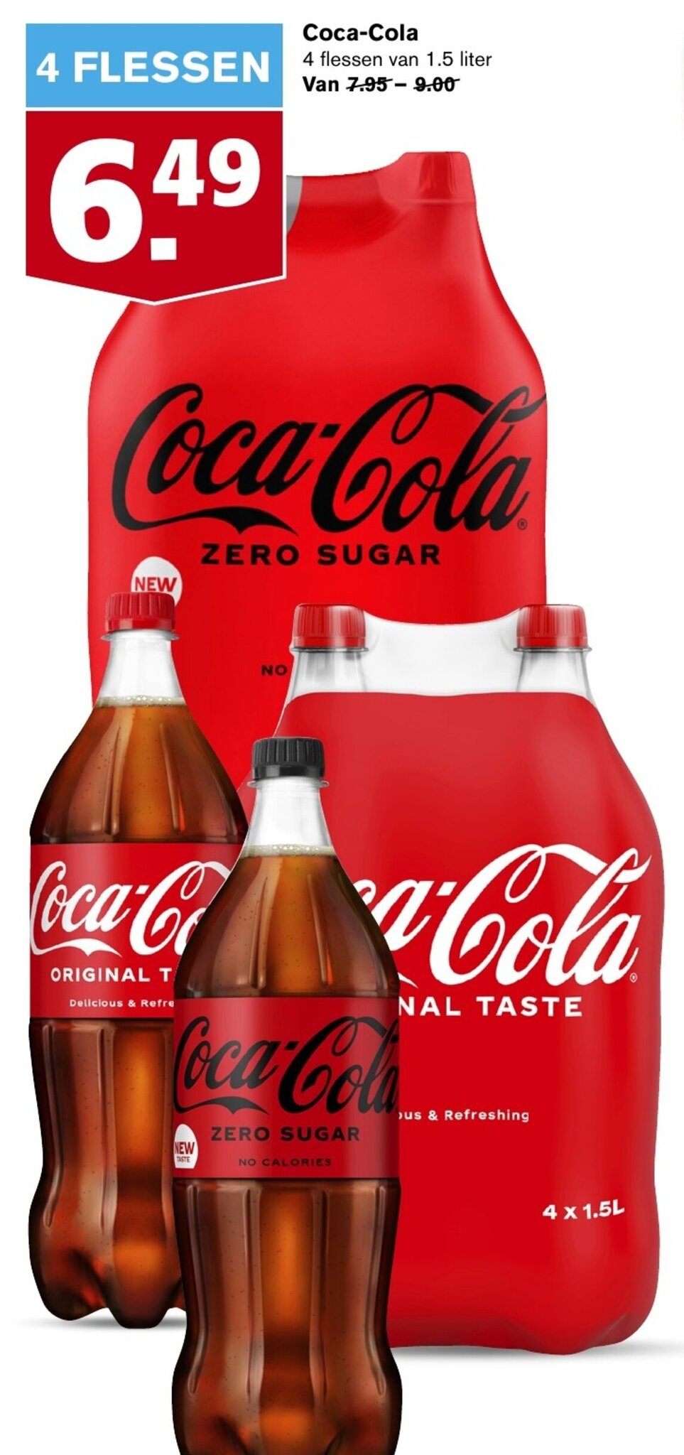 Coca-cola 1.5 liter aanbieding bij Hoogvliet