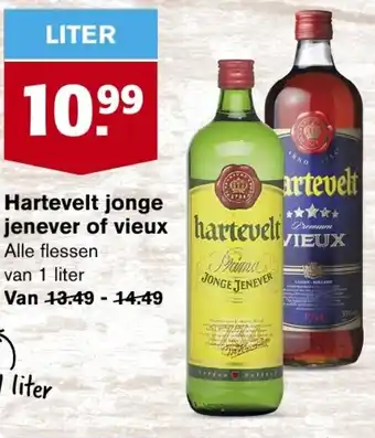 Hoogvliet Hartevelt jonge jenever of vieux 1 liter aanbieding