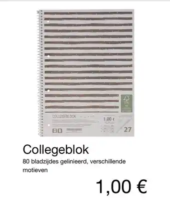 Kik Collegeblok aanbieding