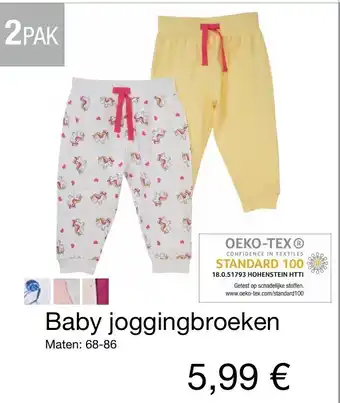 Kik Baby joggingbroeken aanbieding