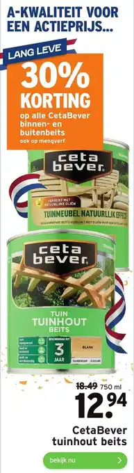 GAMMA Cetabever tuinhout beits 750ml aanbieding