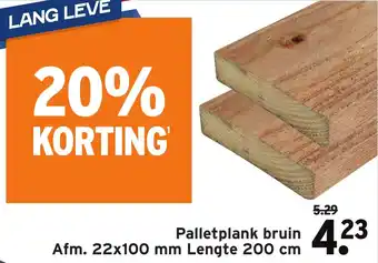 GAMMA Palletplank bruin aanbieding