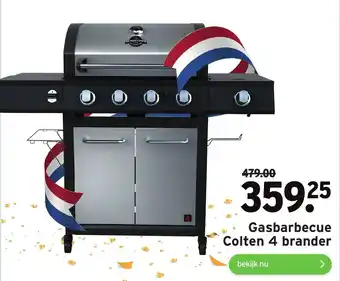 GAMMA Gasbarbecue colten 4 brancher aanbieding