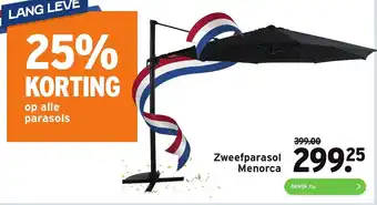 GAMMA Zweefparasol menorca aanbieding