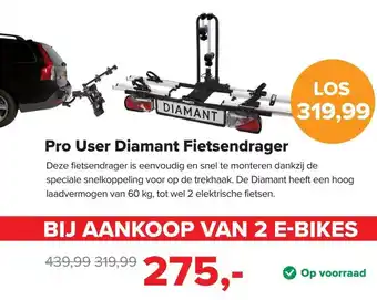 12GO Biking Pro user diamant fietsendrager aanbieding