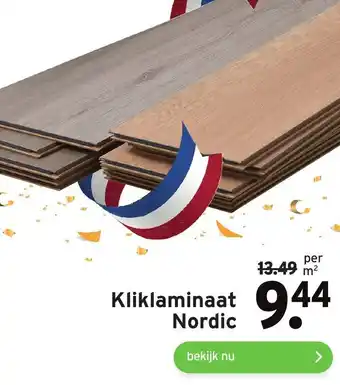 GAMMA Kliklaminaat Nordic aanbieding