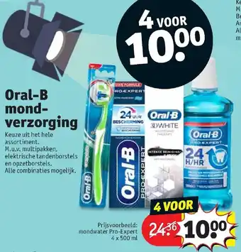 Kruidvat Oral-B mondverzorging 4st aanbieding