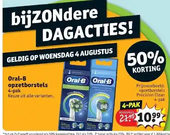 Kruidvat Oral-B Opzetborstels 4-pack aanbieding