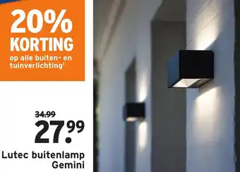 GAMMA Lutec buitenlamp Gemini aanbieding