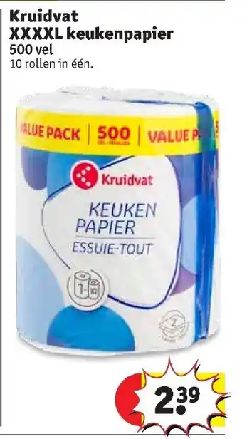 Kruidvat Kruidvat XXXXL keukenpapier 10 rollen aanbieding