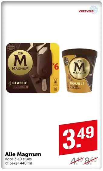 Coop Alle magnum 3-10 stuks aanbieding