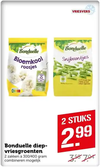 Coop Bonduelle diep-vriesgroenten 300g aanbieding