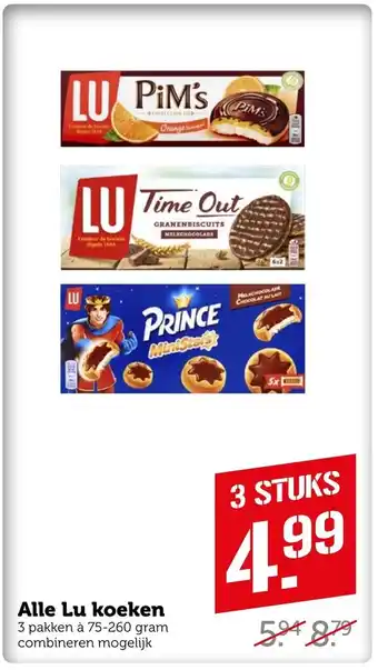 Coop Alle lu koeken 75-260g aanbieding