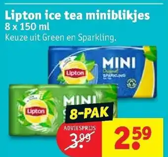 Kruidvat Lipton Ice Tea 8*150ml aanbieding