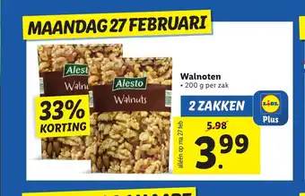 Lidl Walnoten 2 zakken aanbieding