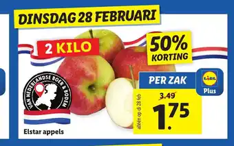 Lidl Elstar appels 2 kilo aanbieding