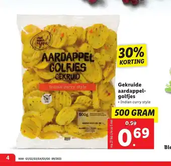 Lidl Gekruide aardappel-golfjes 500 gram aanbieding