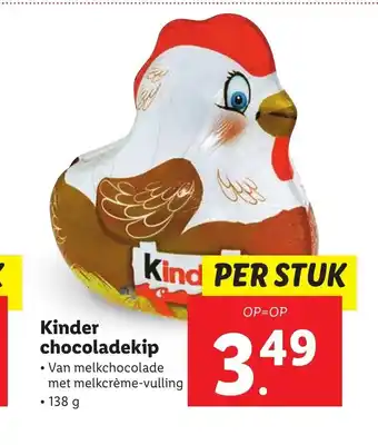 Lidl Kinder chocoladekip 138 g aanbieding