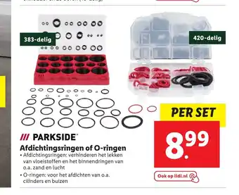 Lidl Parkside Afdichtingsringen of O-ringen aanbieding