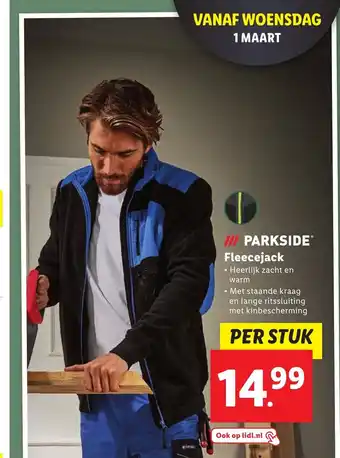 Lidl Parkside Fleecejack per stuk aanbieding