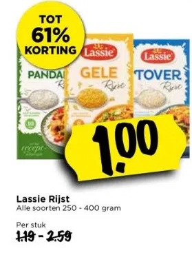 Vomar Voordeelmarkt Lassie rijst aanbieding