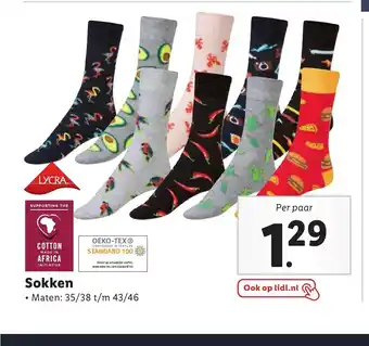 Lidl Sokken maten: 35/38 t/m 43/46 aanbieding