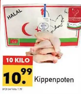 Tanger Markt Kippenpoten 10kilo aanbieding