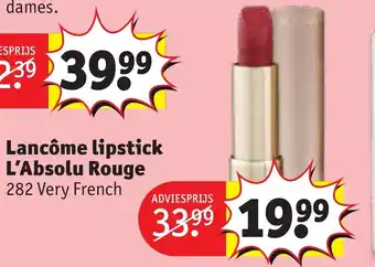 Kruidvat Lancome lipstick l'absolu rouge aanbieding