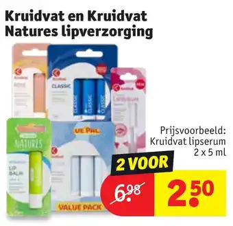 Kruidvat Kruidvat en kruidvat natures lipverzorging 2 voor aanbieding