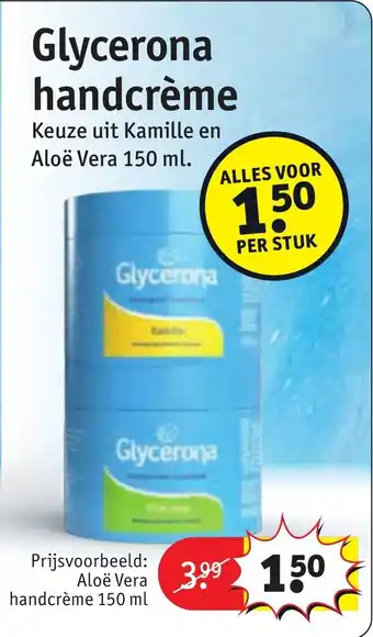 Kruidvat Glycerona handcreme aanbieding