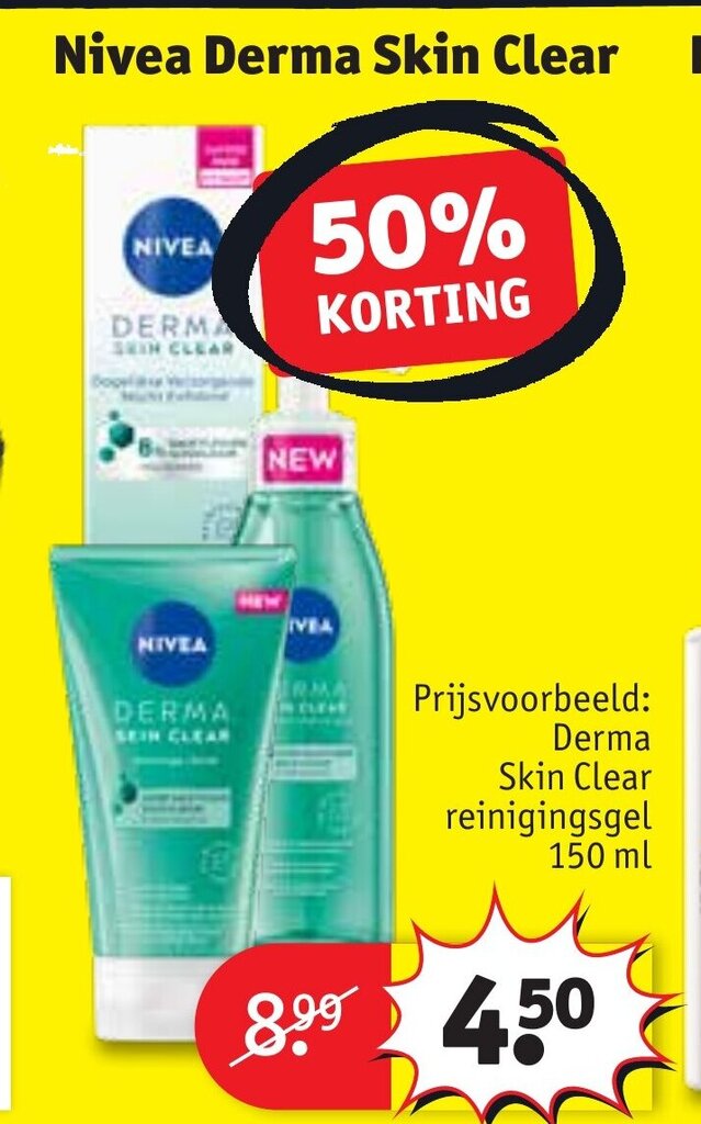 Nivea derma skin clear aanbieding bij Kruidvat