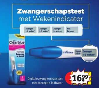 Kruidvat Digitale zwangerschapstest met conceptie-indicator aanbieding
