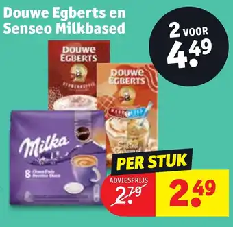 Kruidvat Douwe egberts en senseo milkbased aanbieding