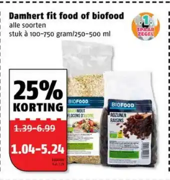 Poiesz Damhert fit food of biofood aanbieding