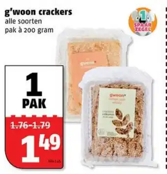 Poiesz G'woon crackers aanbieding