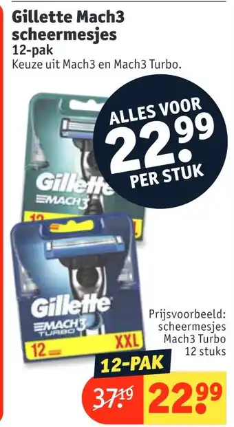 Kruidvat Gillette Mach3 scheermesjes aanbieding