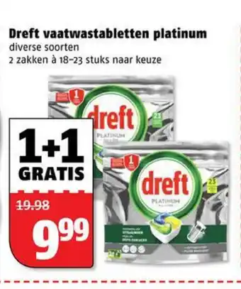 Poiesz Dreft vaatwastabletten platinum aanbieding