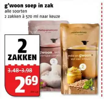 Poiesz G'woon soep in zak aanbieding