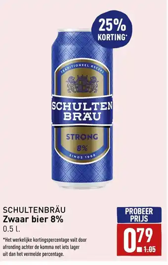 ALDI Schultenbrau zwaar bier 8% aanbieding