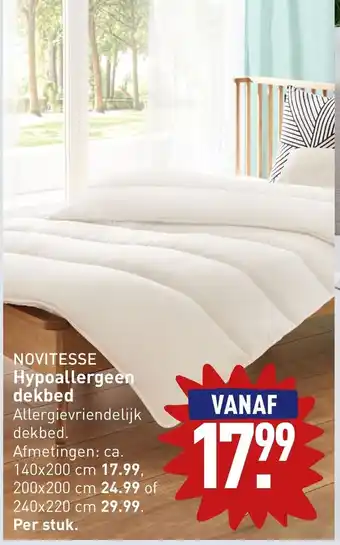 ALDI Novitesse hypoallergeen dekbed aanbieding