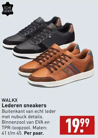 ALDI Walkx lederen sneakers aanbieding