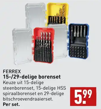 ALDI Ferrex 15-/29-delige borenset aanbieding