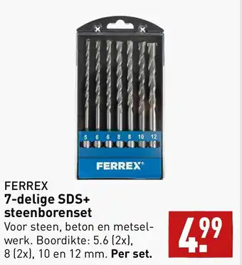 ALDI Ferrex 7-delige SDS+ steenborenset aanbieding