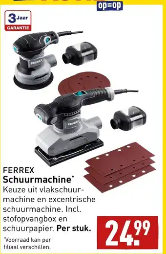 ALDI Ferrex schuurmachine per stuk aanbieding