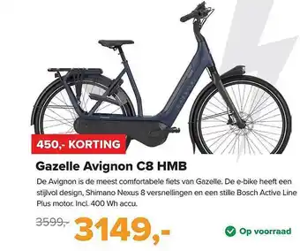 12GO Biking Gazelle avignon c8 hmb fiets aanbieding